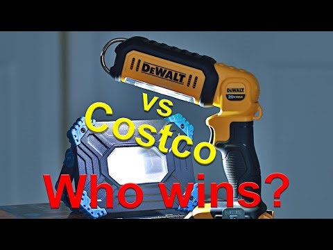 Costco Rechargeable LED work light vs Dewalt DCL050