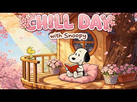 Chill Day with Snoopy 🌸 Smooth Spring Chill Jazz to Ease Your Mind
