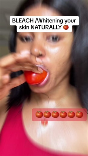 Tomatoes are great natural bleaching agents when used as skincare 'products'... Tomatoes also work as a natural astringent that helps tighten the skin as well as shrink large pores, leaving the skin tight and glowing. Tomatoes also work perfectly to lighten the skin for an even skin tone or to clear dark spots #darkspot #lightening #glowingskin #melsbeauty #glowingbody #facecream #lighteningfacecream #glowingskin #facecreams #darkknuckles #hyperpigmentation #darkthighs #darkknuckles #glowingskin