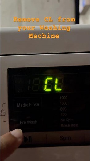 How to remove CL from LG washing machine front load