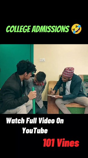 College Admissions 🤣 Watch Full Video On YouTube - 101 Vines #101_Vines #fypシ