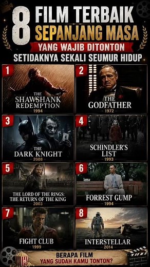 8 film terbaik sepanjang masa yang wajib ditonton setidaknya sekali seumur hidup #recommended #fyp