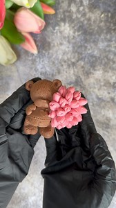 3.1K views · 1.4K reactions | Handmade with love!  This adorable chocolate bear is ready to bring some sweetness and spring cheer to your day, surrounded by beautiful tulips. A perfect treat for yourself or someone special! #HandmadeChocolate #ArtisanChocolate #ChocolateBear #Tulips #SpringTreats #EdibleArt #gifts #gift #artisanchocolate #chocolates #veganchocolate #handmadegifts #personalisedchocolates #chocolatelover #giftforher | The Unique Chocolate | Facebook