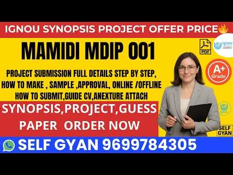 MAMIDI MDIP 001 IGNOU Project Submission 2026 🔥 Full Process + PDF Download | Step-by-Step Guide