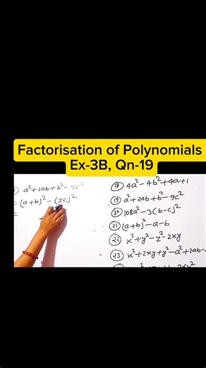Factorisation of Polynomials, Ex-3B, Qn-19 #maths #class9th #rsaggarwal #ytshorts #subscribe