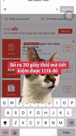 Mã Shopee hôm nay cháy quá trời, chậm tay là mất lượt #magiamgia #voucher #shopee #thosanvoucher
