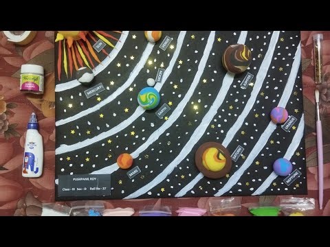 Solar system with clay school project