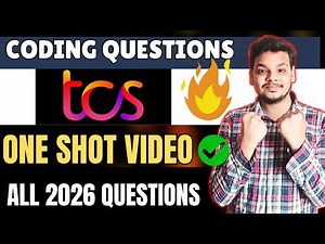 TCS (One Shot) Coding Questions | Actual Coding Questions Asked in TCS NQT 2026 | Previous Year