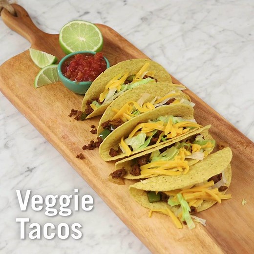 A veggie twist on a family favourite. Try a classic taco dinner with Yves Veggie Cuisine® Mexican Ground Round. | Yves Veggie Cuisine