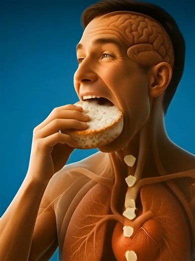 Science in action. What happens when you eat farmer’s cheese savory treats inside your body?😱🇱🇷 #FarmersCheese #CheeseTreats #humanbody #anatomy #3danimation #viral #healthfacts