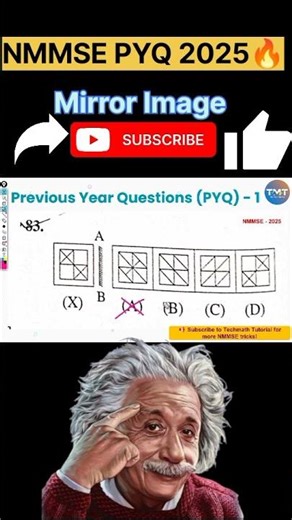 NMMS Class 8 MAT 2025 PYQ | NMMS answer key | Mirror Image Trick #nmms #nmms_mat #shorts#shortvideo