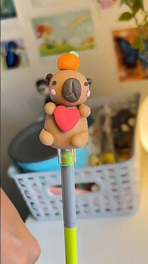 DIY clay charms | how to make a clay capybara| cold porcelain clay art #clay #clayart