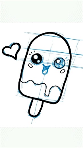 How to Draw a CUTE Popsicle! 🍦💖 #shorts