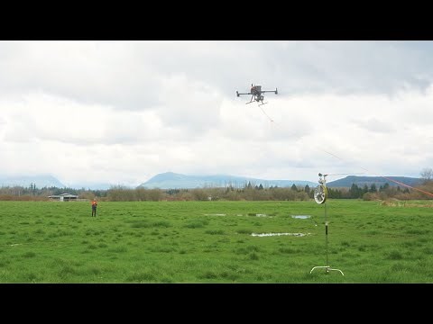 Drone payload dropping system demonstration for power lines