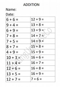 Addition Worksheets: Fill-in-the-blanks, Ages 4-7 (printable PDF) - Etsy Australia