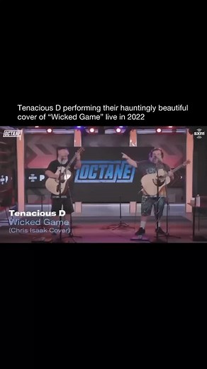 Songs That Should Not Work on Instagram: "THE SOFT SIDE OF THE D 🎸❤️‍🔥 Tenacious D performing their hauntingly beautiful cover of “Wicked Game” live in 2022. Jack Black may be one of the funniest people on the planet — but moments like this remind us he’s also an incredible vocalist. Alongside Kyle Gass, who nails every delicate bend and moody guitar accent, the duo captures the aching tension of Chris Isaak’s classic in pure Tenacious D fashion — soulful, powerful, and unexpectedly emotional.