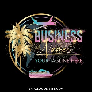 Travel Logo Design, Travel Agency Logo, Palm Tree Logo, Travel Blog Logo, Travel Business Logo, Vacation Logo, Tourism Agency, Travel Logo, - Etsy