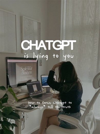 Dajung Lim on Instagram: "Stop letting ChatGPT gaslight you with confidence The fix takes 2 mins. Comment "TRUTH" for my exact set up + ai prompts that actually work. (copy & paste right away)"