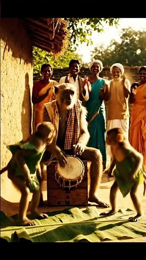 drum 🥁 beats with baby monkey 🐒🐵 dancing #funny #drums #drummer #memes #funnyideas #shorts