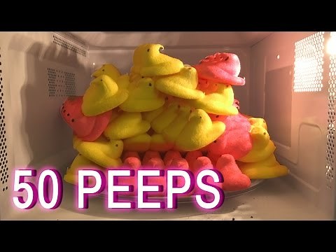 Microwaving 50 Peeps!
