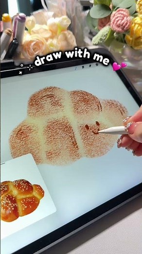 Drawing Bread in Procreate 🥖 | Textured Colored Pencil Illustration Tutorial #digitalpainting