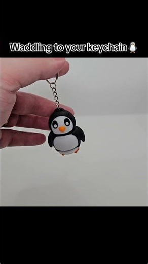 Cute Penguin Flexi Keychain 🐧 | Satisfying 3D Print