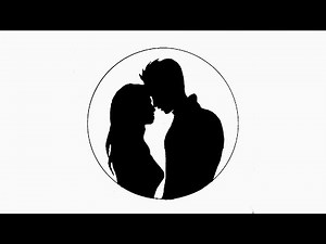 Romantic Couples Tattoo Drawing Easy | How to draw Couples Love Silhouette Drawing Step by Step