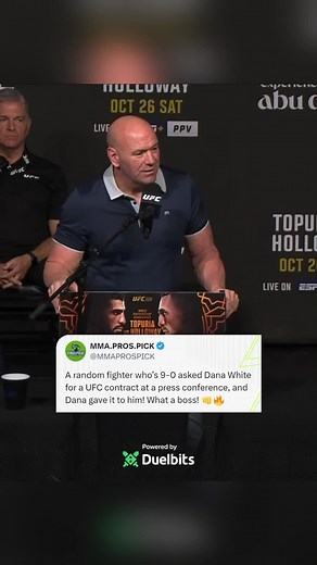 9-0 Fighter Gets UFC Contract From Dana White | Press Conference Moment