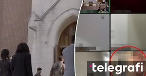 A mother forgets her camera is on - she appears naked during a live funeral service