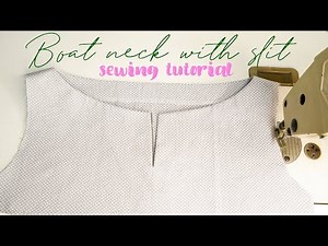 Neck Sewing Techniques | Cutting And Sewing Boat Neck With Slit Tutorial