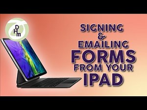 How do I sign and email a form on the iPad?