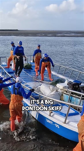 70K views · 3.2K reactions | Meet one of our hardworking 4ocean vessels! ⚓️ This pontoon skiff is designed for efficient plastic recovery at river mouths and coastlines. With its catamaran-like build and spacious open deck, it’s perfect for collecting and storing plastic in super sacks. These vessels play a crucial role in our fight against plastic pollution.  #4ocean #RiverCleanup #OceanConservation #OnePoundAtATime | 4ocean | Facebook