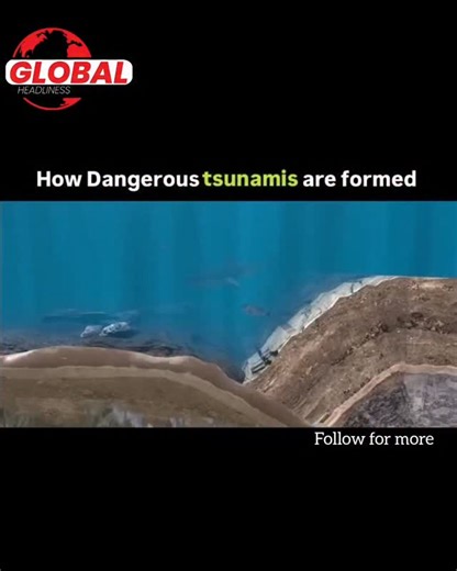 Global Headlines | Conflict • Trends • Updates on Instagram: "The ocean doesn’t rise first… it pulls back. That’s when you should run. Tsunamis aren’t just big waves — they’re the ocean responding to sudden violence beneath the seafloor. Nearly 90% of the deadliest tsunamis are triggered by massive underwater earthquakes in subduction zones, where tectonic plates lock together for centuries before snapping in seconds. When the seafloor suddenly shifts upward or downward, it displaces the entire