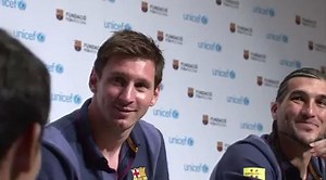Lionel Messi shares his secret with the children