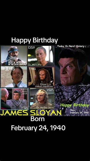 Happy birthday James Sloyan, born February 24, 1940.