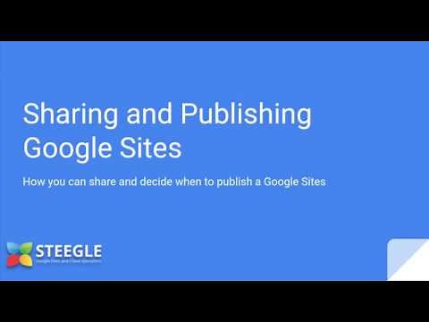 Sharing and Publishing - new Google Sites