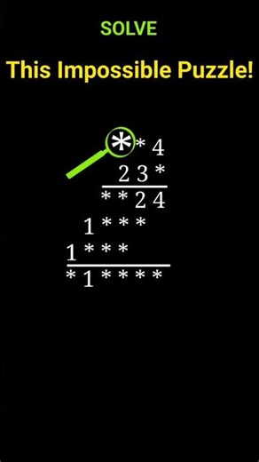 Solve This Impossible Puzzle! The Hidden Logic of Multiplication # Shorts