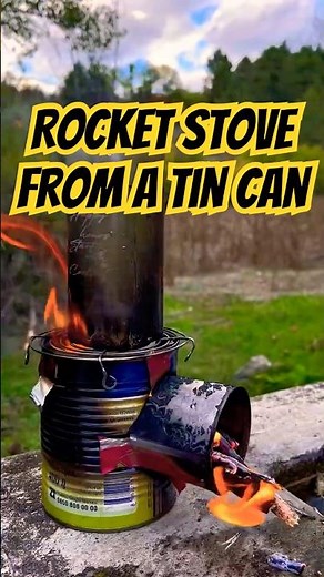 How To Make Rocket Stove from a Tin Can #diy #survival #outdoors #camping #lifehacks