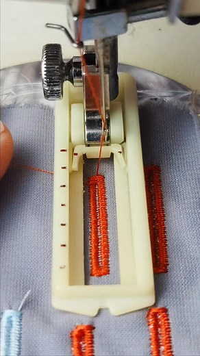 Sewing buttonhole pattern using a semi portable sewing machine #sewing | Mugi Wiyono