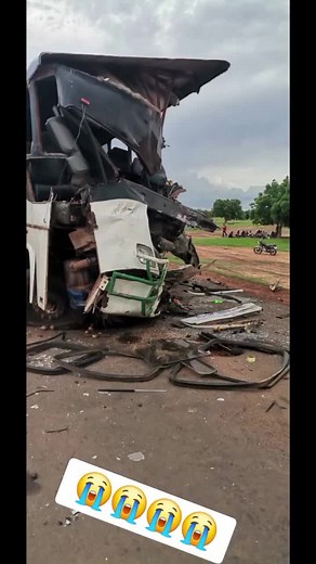 Bus Accident Scene: Chaos and Damage Overview