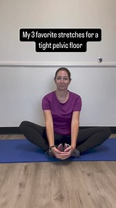 If you have a tight pelvic floor, instead of kegels try these 3 stretches. See my previous video for signs that you might have a tight pelvic floor. Go slow with your stretches. Hold each of them for 20-30 seconds. Give yourself a medium amount of stretch, don’t go too hard. Relax and take deep breaths while you stretch. These are hard things to do: slow down, breathe and take your time, but this is what will help your pelvic floor to relax. Your pelvic floor can’t relax if you’re rushing your s