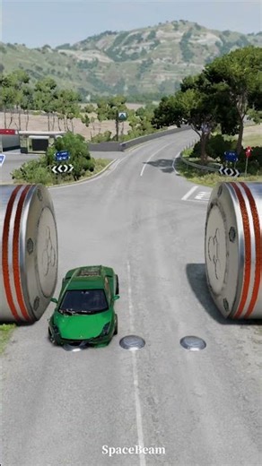 Cars Destroyed by Bollards Traps #17 | BeamNG.drive #simulation #crashes