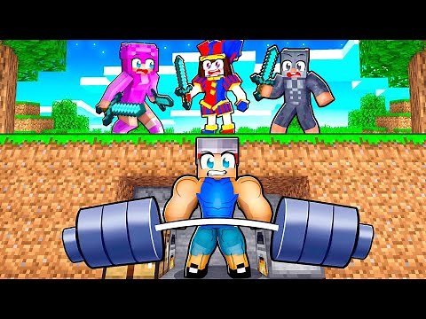Hunters vs 100% BUFF Speedrunner in Minecraft!