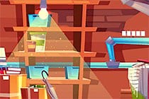 Cartoon Basement Escape