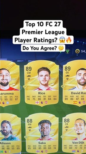 FC 27 Premier League Player Ratings? 😱🔥
