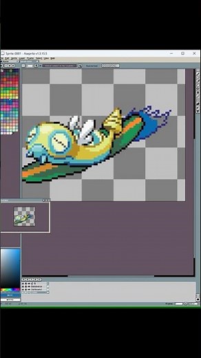 Dunsparce surfing 🌊 #pixelart #aseprite