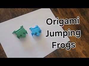 Create Origami Jumping Frogs! Fun easy craft for kids and adults