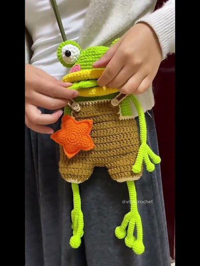 Frog bag crochet pattern #crochetpattern