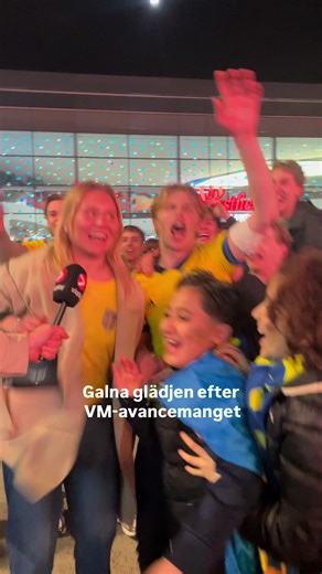 VM-glädje direkt efter slutsignal!