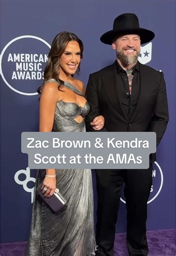 Zac Brown and Kendra Scott Shine on the Red Carpet at AMAs